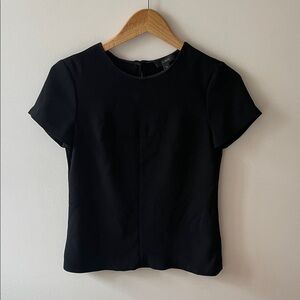 J. Crew Black Short-Sleeve Crewneck Top